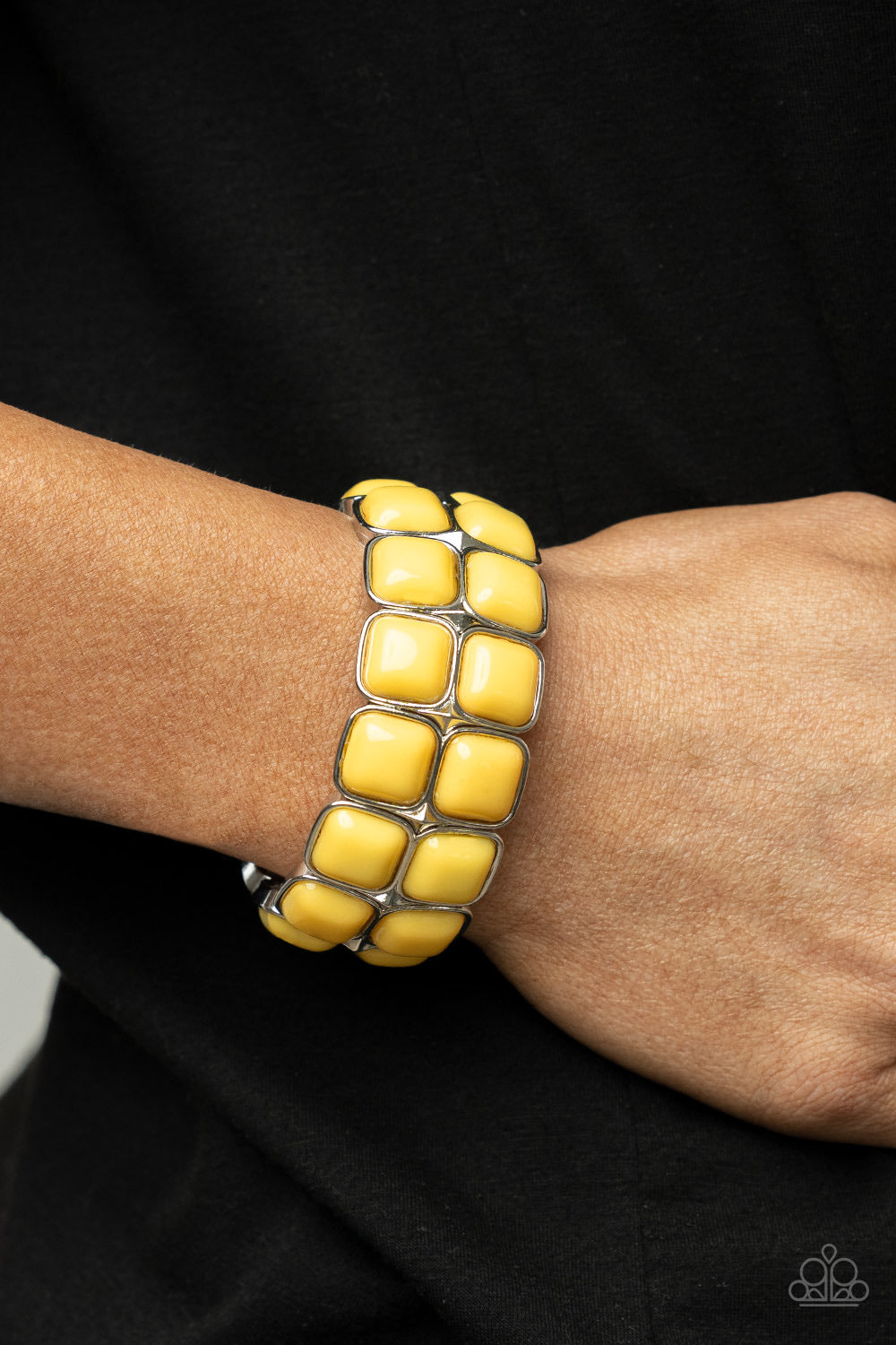 Paparazzi Jewelry Bracelet Double The DIVA-ttitude - Yellow