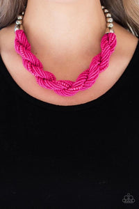 Paparazzi Jewelry Necklace Savannah Surfin - Pink