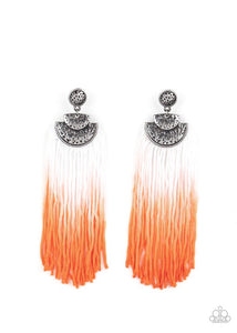 Paparazzi Jewelry Earrings DIP It Up - Orange