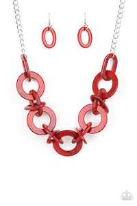 Paparazzi Jewelry Necklace Chromatic Charm - Red