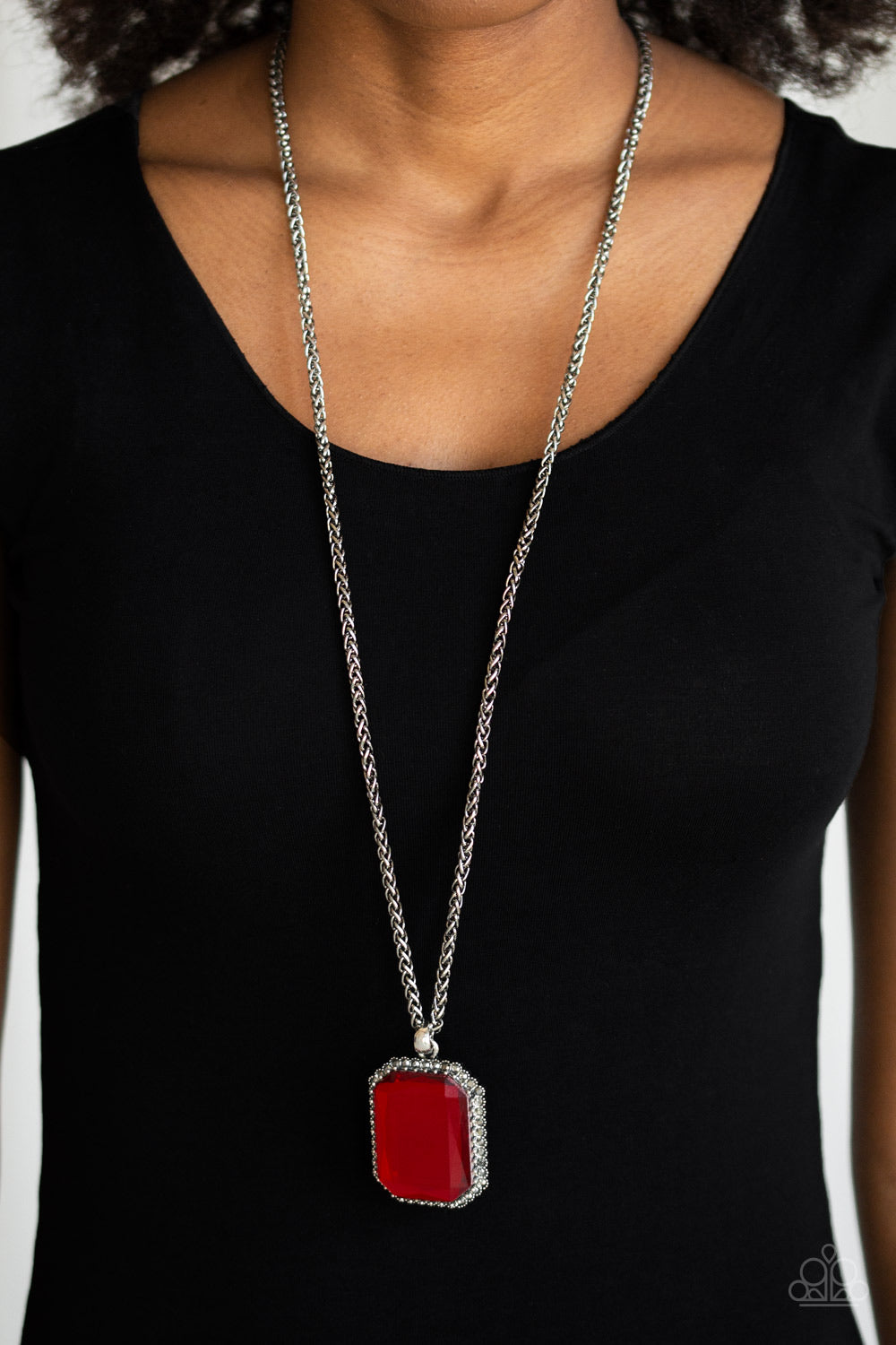 Paparazzi Jewelry Necklace Let Your HEIR Down - Red