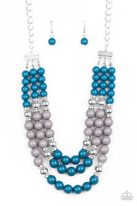 Paparazzi Jewelry Necklace BEAD Your Own Drum - Blue