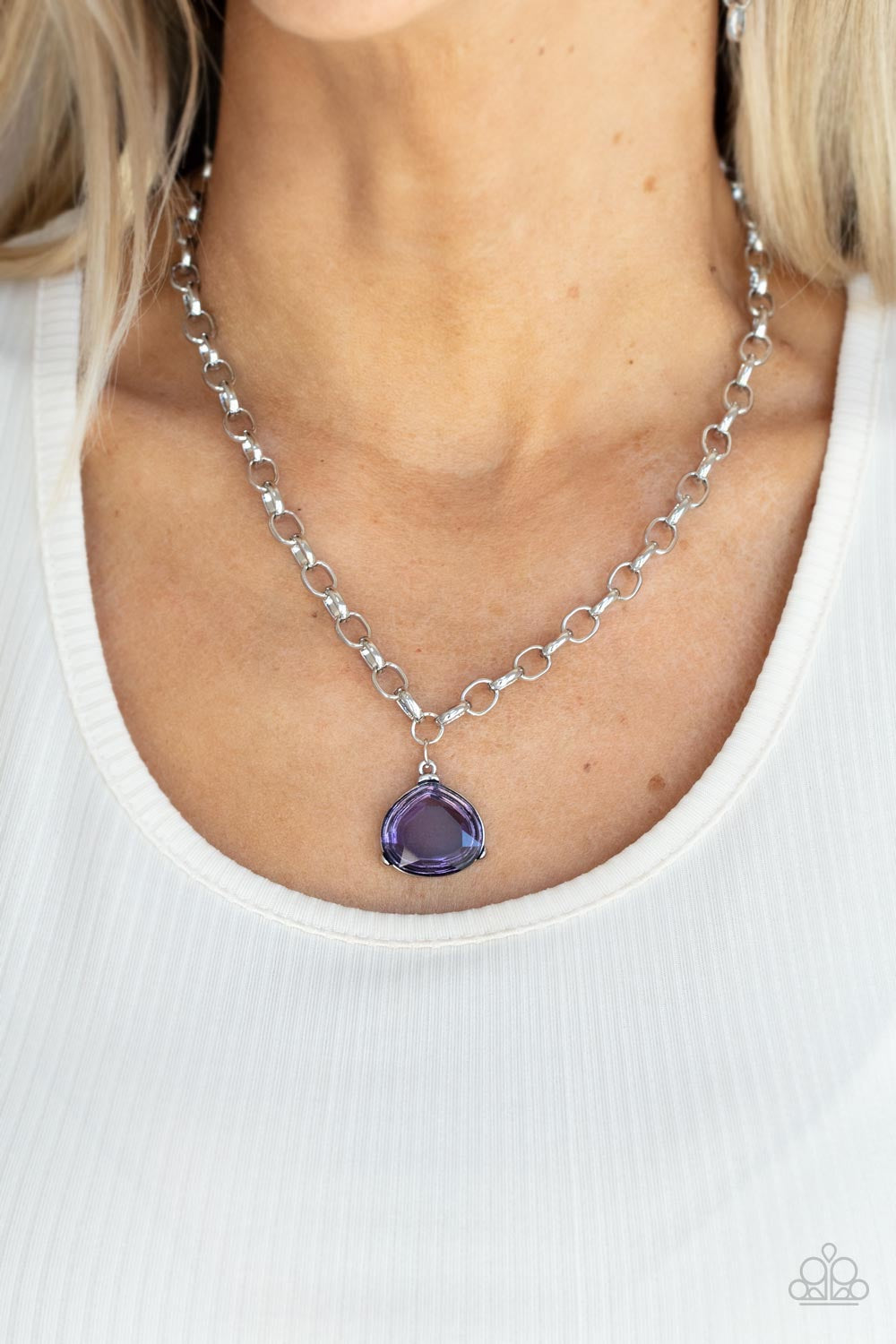 Paparazzi Jewelry Necklace Gallery Gem - Purple