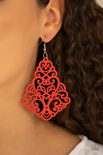 Paparazzi Jewelry Earrings Powers of ZEN - Red
