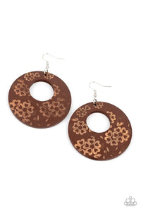 Paparazzi Jewelry Wooden Galapagos Garden Party - Brown
