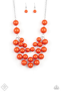 Paparazzi Jewelry Necklace Miss Pop-You-Larity Orange
