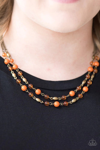 Paparazzi Jewelry Necklace I’ll Always BEAD There Orange