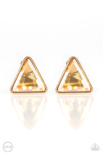 Load image into Gallery viewer, Paparazzi Exclusive Earrings Timeless In Triangles - Gold