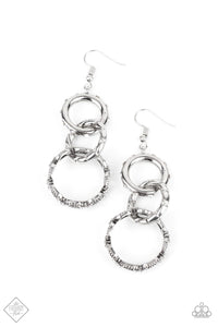 Paparazzi Jewelry Earrings Shameless Shine - White