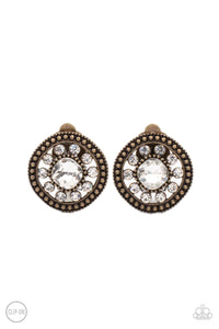 Paparazzi Jewelry Earrings Dazzling Definition - Brass