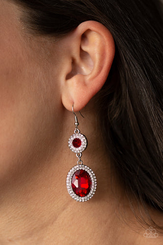 Paparazzi Jewelry Earrings Let It BEDAZZLE - Red