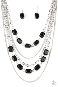 Paparazzi Jewelry Necklace Standout Strands - Black