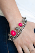 Load image into Gallery viewer, Paparazzi Jewelry Bracelet Mega Malibu - Pink