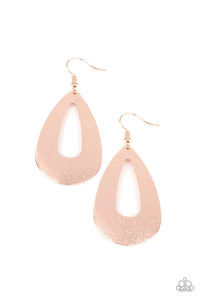 Paparazzi Exclusive Earrings Hand It OVAL! - Rose Gold