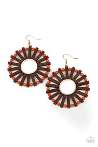 Paparazzi Jewelry Wooden Solar Flare - Orange