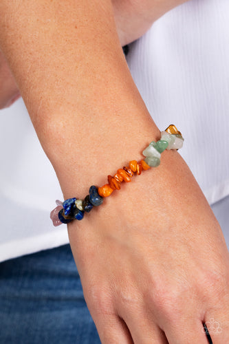 Paparazzi Accessories  Bracelet the link Pebbled Plains - Multi