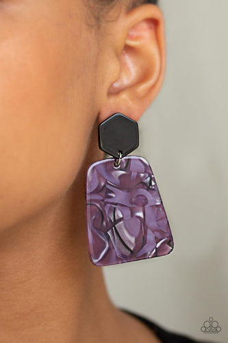 Paparazzi Jewelry Earrings Majestic Mariner - Purple