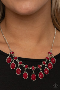 Paparazzi Jewelry Necklace Lady of the POWERHOUSE - Red