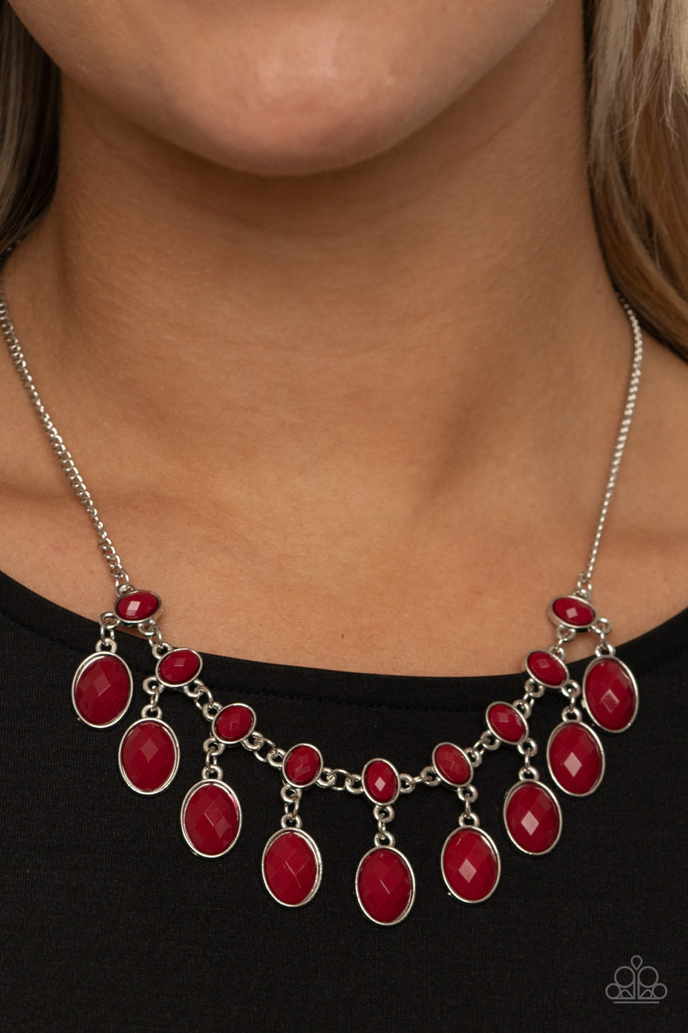 Paparazzi Jewelry Necklace Lady of the POWERHOUSE - Red