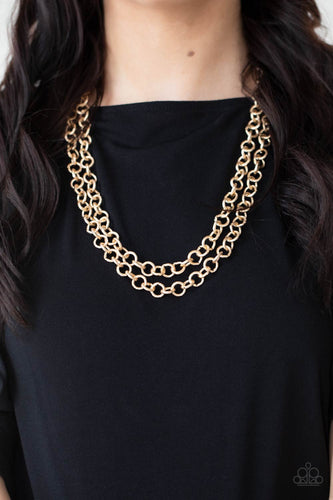Paparazzi Jewelry Necklace Grunge Goals - Gold