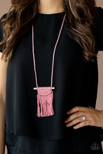Load image into Gallery viewer, Paparazzi Jewelry Necklace Between You and MACRAME - Pink