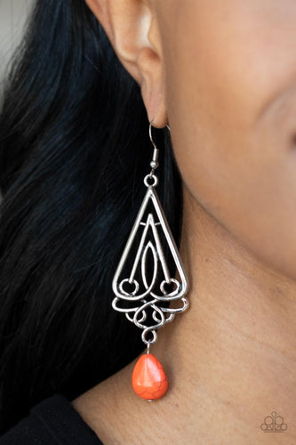 Paparazzi Jewelry Earrings Transcendent Trendsetter - Orange