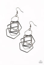 Load image into Gallery viewer, Paparazzi Jewelry Earrings Five-Sided Fabulous - Black