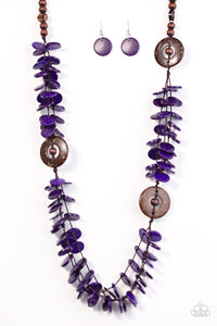 Paparazzi Jewelry Wooden Greetings From Tahiti - Purple