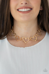 Paparazzi Jewelry Necklace Vintagely Valentine - Gold