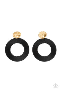 Paparazzi Jewelry Earrings Strategically Sassy - Black