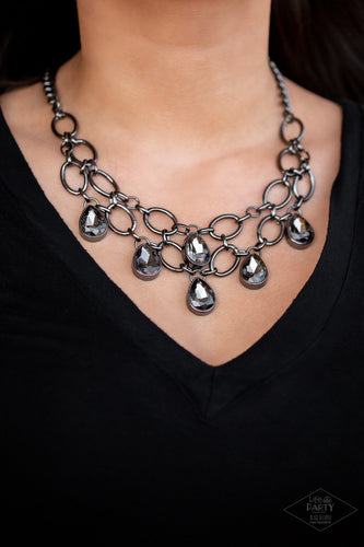 Paparazzi Jewelry Necklace Show-Stopping Shimmer - Black
