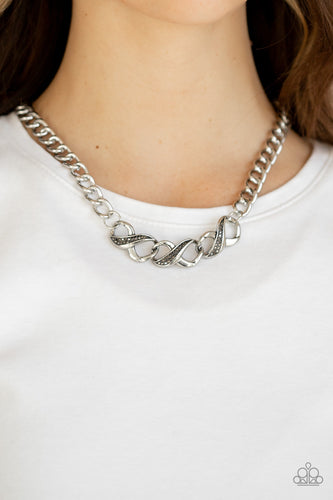 Paparazzi Jewelry Necklace Infinite Impact - Silver