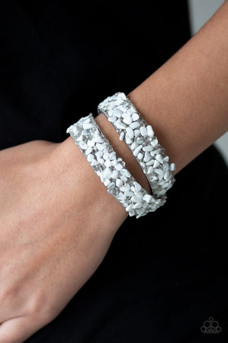 Paparazzi Jewelry Bracelet CRUSH To Conclusions - White