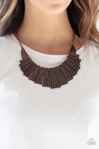 Paparazzi Jewelry Necklace Metro Mane - Copper