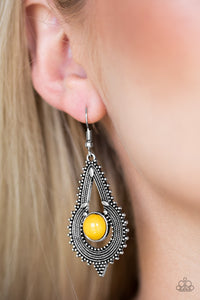 Paparazzi Jewelry Earrings Zoomin Zumba - Yellow