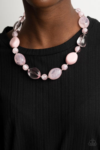 Paparazzi Jewelry Necklace Staycation Stunner - Pink