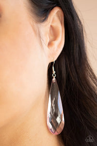 Paparazzi Jewelry Earrings Crystal Crowns - Pink