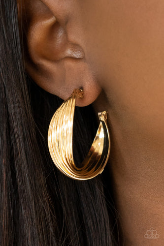 Paparazzi Jewelry Earrings Curves In All The Right Places - Gold