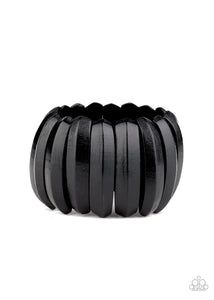 Paparazzi Jewelry Wooden Colorfully Congo - Black