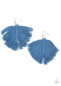 Paparazzi Jewelry Earrings Macrame Mamba - Blue