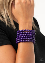 Load image into Gallery viewer, Paparazzi Jewelry Wooden Diving in Maldives - Purple