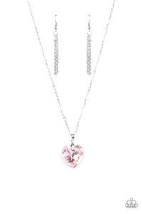 Paparazzi Jewelry Necklace Love Hurts - Pink