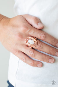 Paparazzi Jewelry Ring Peacefully Pristine - Rose Gold