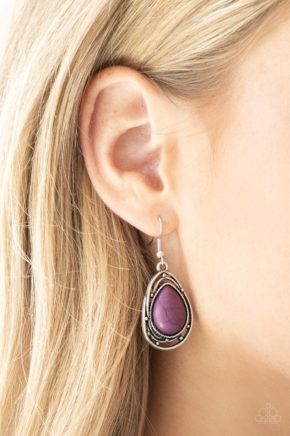 Paparazzi Jewelry Earrings Abstract Anthropology - Purple