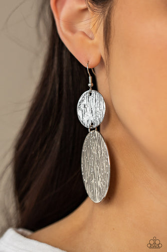 Paparazzi Jewelry Earrings Status CYMBAL - Silver