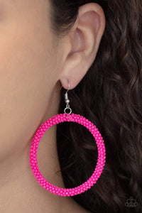 Paparazzi Jewelry Earrings Beauty and the BEACH Pink