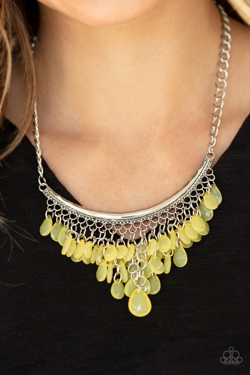 Paparazzi Jewelry Necklace Rio Rainfall - Yellow