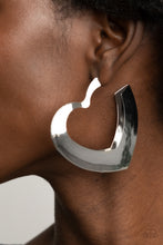 Load image into Gallery viewer, Paparazzi Jewelry Earrings Heart-Racing Radiance - Silver