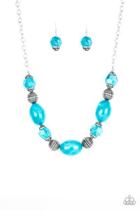 Paparazzi Jewelry Necklace Ice Melt - Blue