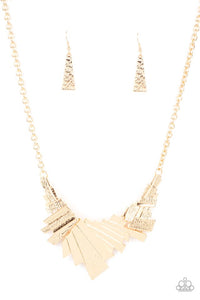 Paparazzi Jewelry Necklace Happily Ever AFTERSHOCK - Gold